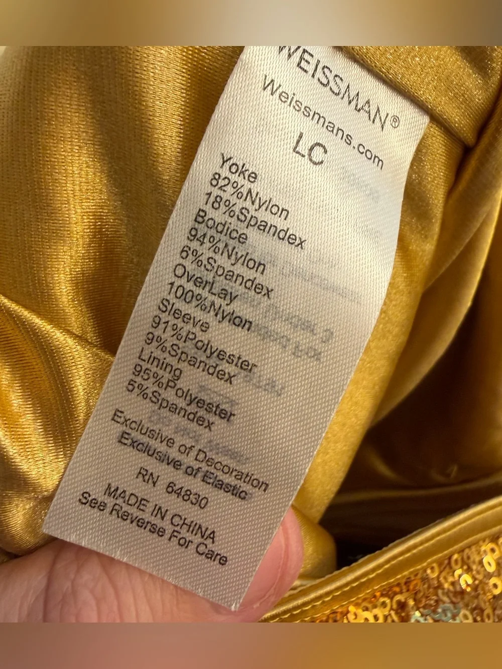 Weissman glittering gold